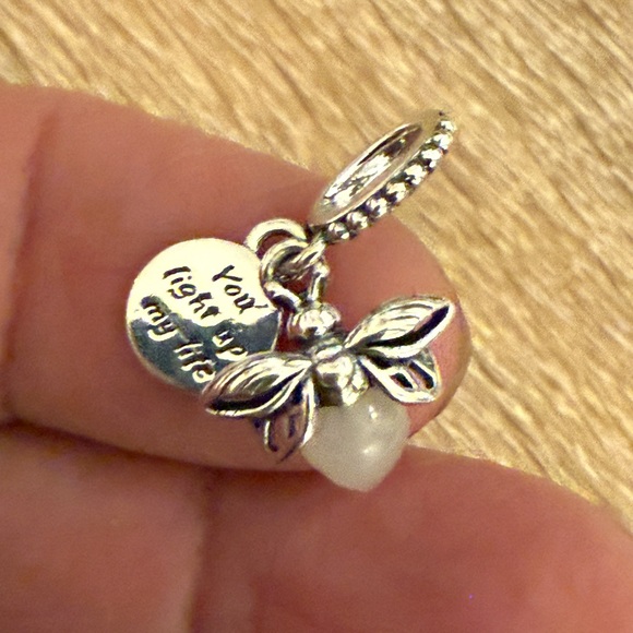 Pandora Silver Charm with White Accent - Picture 3 of 6